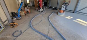 Concrete floors.