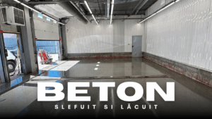 Slefuire podele din beton, beton lacuit