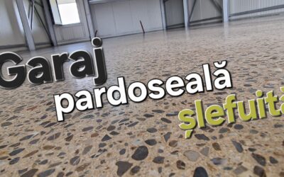 Finisare beton apect terrazzo.